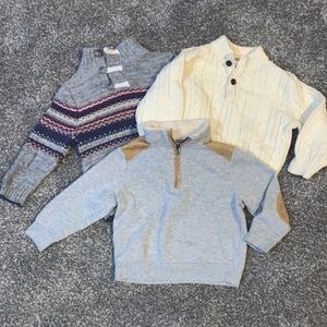 Bundle of Gymboree and Cat and Jack Sweaters Pull Over Boy 2T